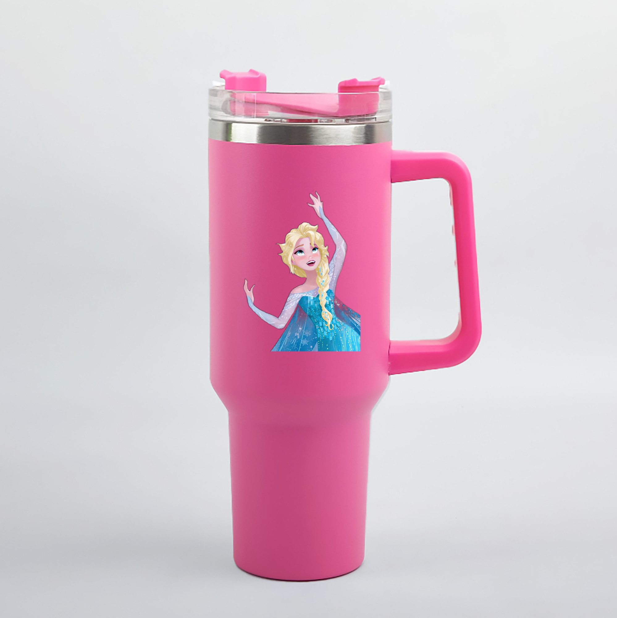 （画像用） アナと雪の女王 アンナ エルサ Frozen Anna Elsa 1200mL車用タンブラー（カラープリント）